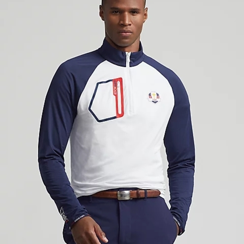 Ralph Lauren White and Navy Men's Jersey - Picture 4 of 11